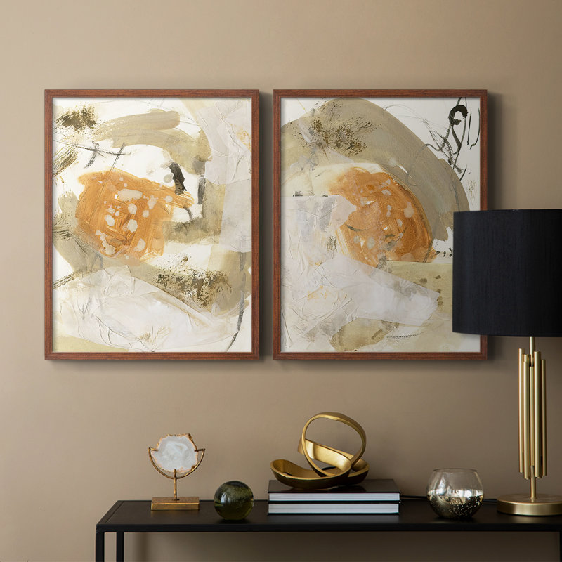 Pièce flottante I-Premium, reproduction encadrée - prête à être accrochée - aucun clou requis - aucun clou requis, Noyer