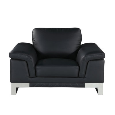 Chaise en cuir italien à grain supérieur