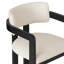 Fauteuil de salle à manger rembourré en bois massif-1852753721