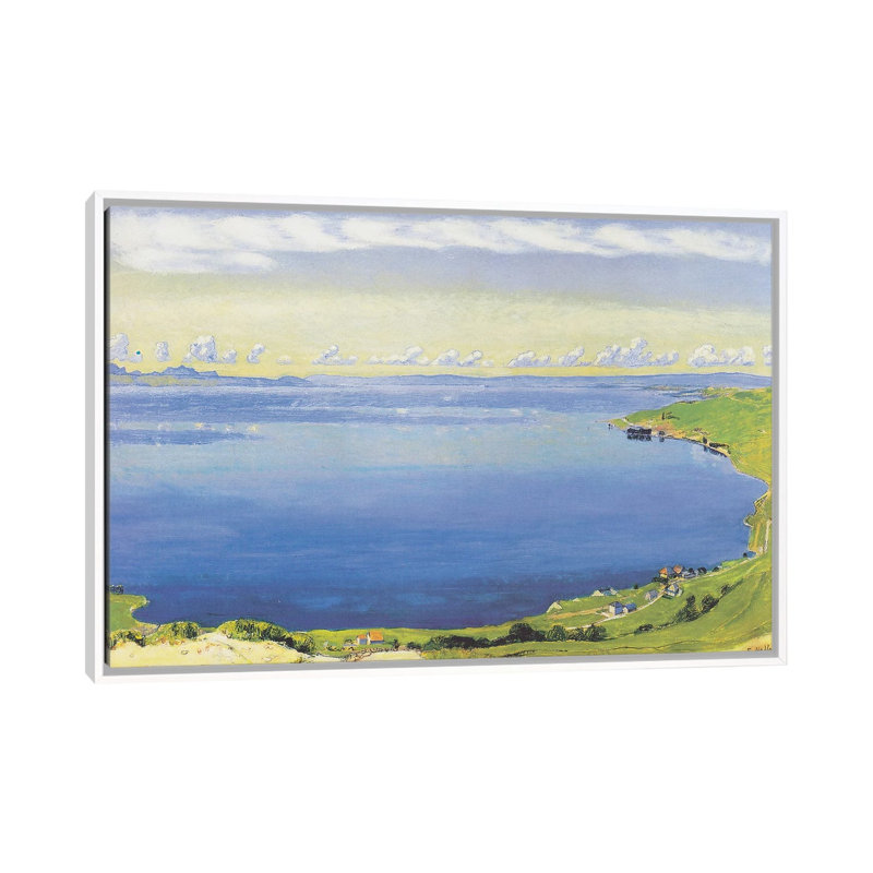 Lac Léman vu de Chexbres - 1904 - Reproduction d'art mural - Toile encadrée, 60 po x 40 po, Toile avec cadre, White