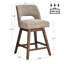 Tabouret de bar pivotant en similicuir Bisto-1251283862-1251283857
