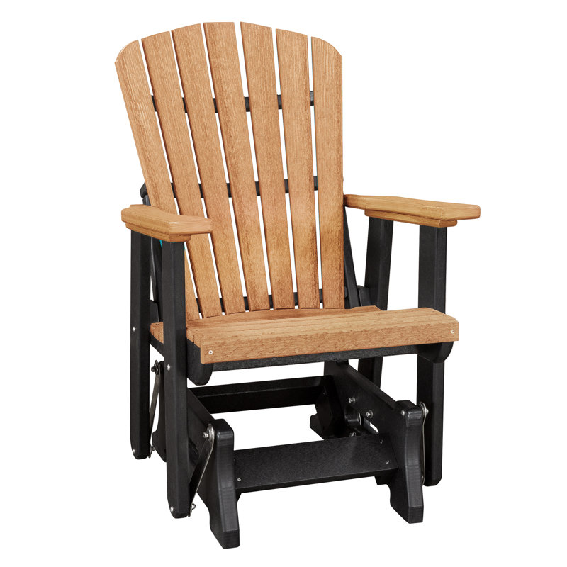 Outdoor Adirondack Chair, Brown/Black