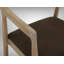Fauteuil en teck rembourré, fauteuil en bois