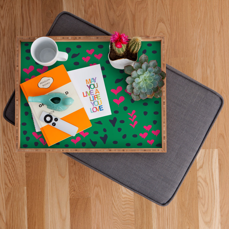 Vy La Wood Tray, 1.75" H x 18" W x 14" D