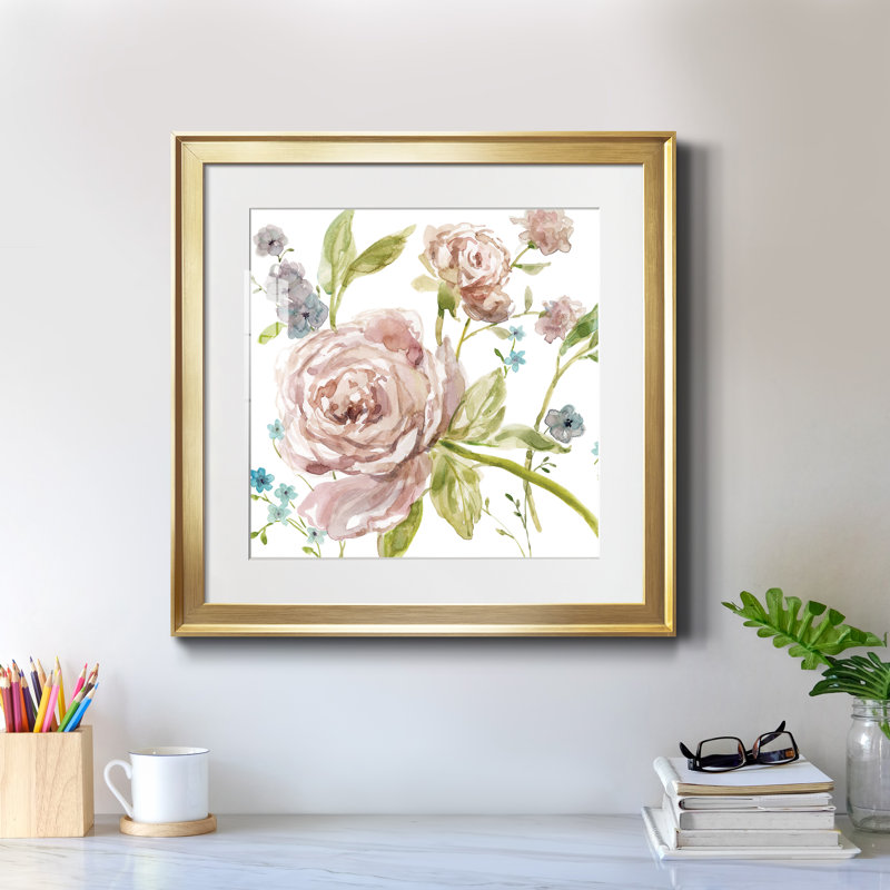 Summer Whisper I - Cadre photo, reproduction d'art sur papier, H 30,5 po x l 30,5 po x P 1,5 po, Papier encadré doré