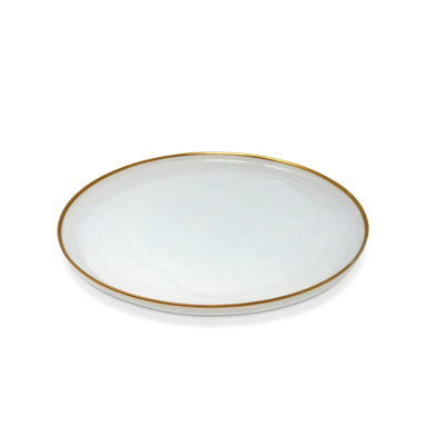 Assiette plate en verre 13 po, 4 pièces