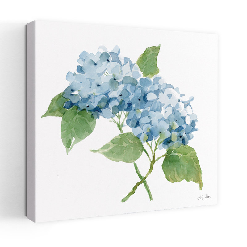 Hortensia bleu contemporain avec art floral bleu, H 48 po x l 48 po