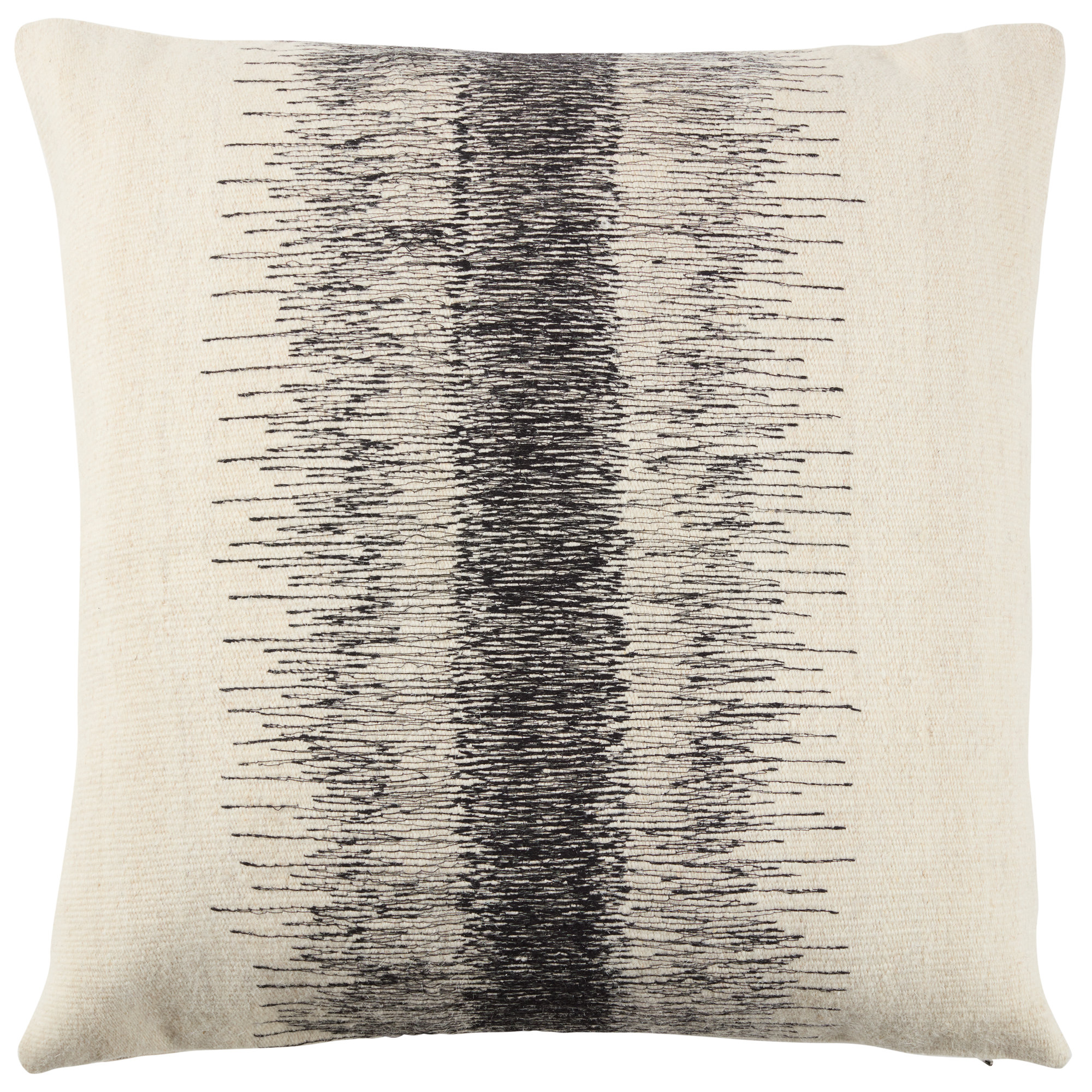 Gowan Handmade Ombre Lumbar Pillow, White, Pillow Cover Only - No Insert, Square 24"