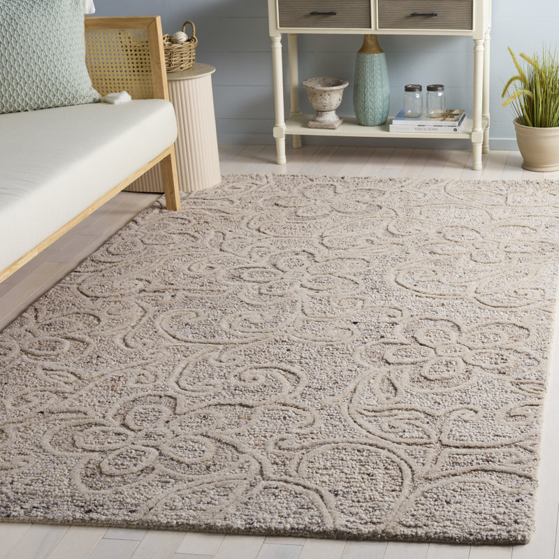 Natura 806 Hand Tufted Wool; Cotton Floral Rug, 5'-0" X 8'-0" Rectangle