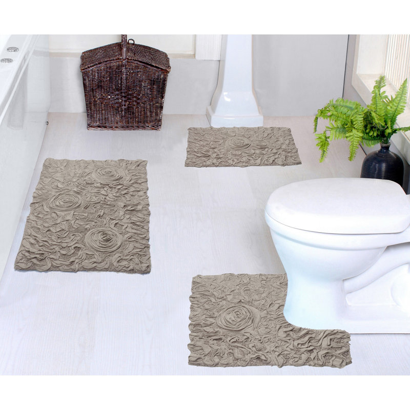 Ensemble de tapis pour salle de bain Freida, Lin