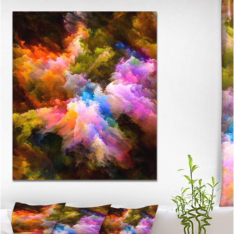 « burst of colors », reproduction d’impression sur toile tendue, H 40 po x l 30 po x P 1,5 po