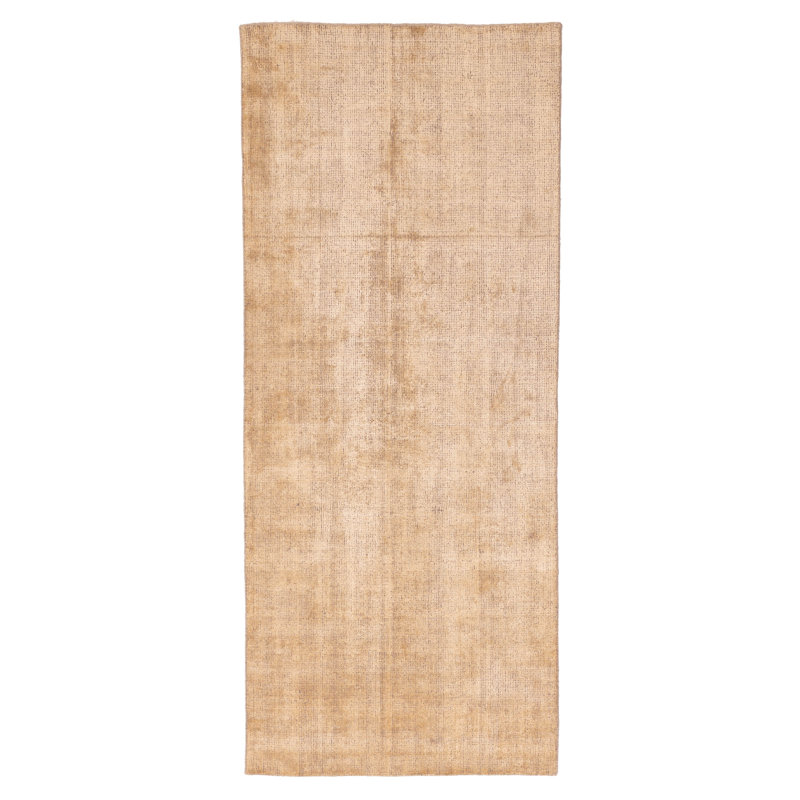 Tapis en soie ombre dorée 4 pi 0 po x 9 pi 9 po