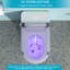 Toilette intelligente à bidet avec siège chauffant à ouverture automatique, lavage à l'eau tiède, sécheuse, affichage à DEL, nuit, option de chasse avec capteur de pied