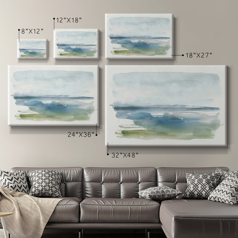 Toile tendue avec châssis Coastline Splash IV - prête à être accrochée, H 18 po x l 27 po