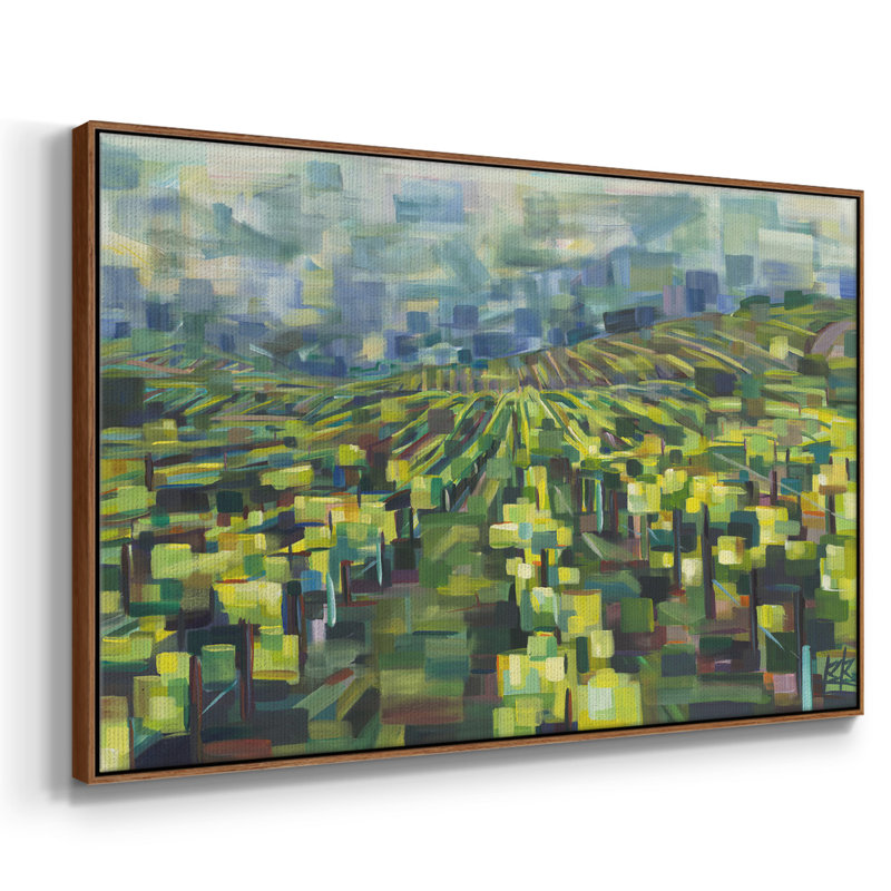 «Yellow Grapevines Forever», reproduction d'art sur toile, H 25 po x l 17 po x P 2 po, Noyer
