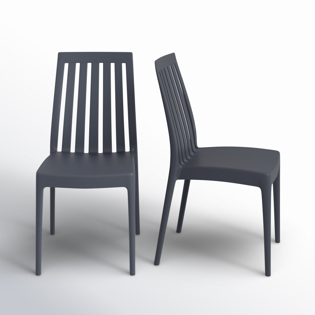 Kenno Outdoor Stacking Dining Side Chair (Set of 2) Birch Lane™ 