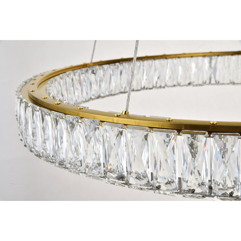 Sunderland - Light LED Pendant, Chrome, 3" H x 31" W x 31" D