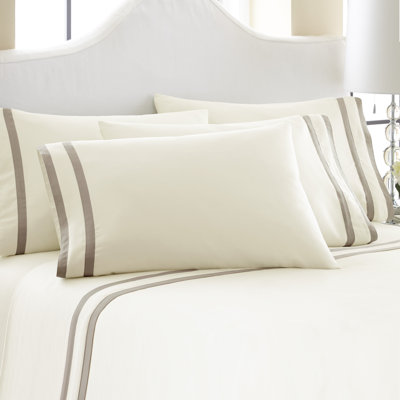  1000 Thread Count Striped Cotton Blend Sateen Sheet Set