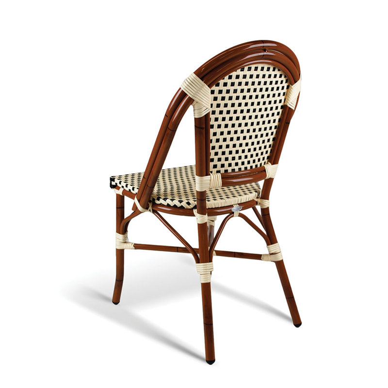 831 Series Bistro Side Chair, Dark Bamboo /Cream 