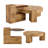 2-Piece Modern Round Nesting Coffee Table Set For Home & Apartment-891189533-891189530