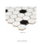 Carreau de mosaïque en porcelaine mate 10 po x 11 po Monarch Hexagon