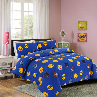 Emoji Icons Reversible Duvet Cover Set