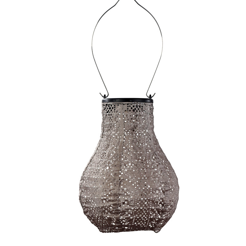 Lanterne ampoule en dentelle, Taupe