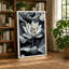 Moonlit Lotus Bloom Botanical - Wrapped Canvas-910477432-910477439