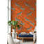 Papier peint zébré orange