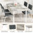 "47'' 5-Piece Stylish Dining Table Set-1423091626