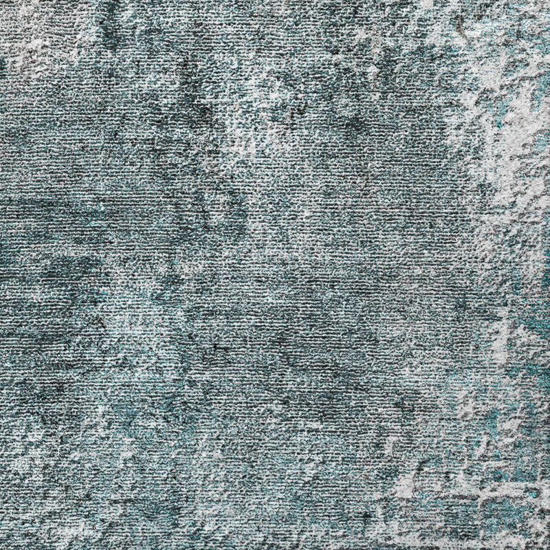 Tapis à poil long de qualité supérieure lavable à la machine ADS718, Sarcelle, 10 pi x 14 pi