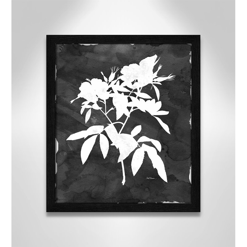 «Black Botanical I» par Carol Robinson - impression encadrée, H 15 po x l 13 po x P 0,75 po
