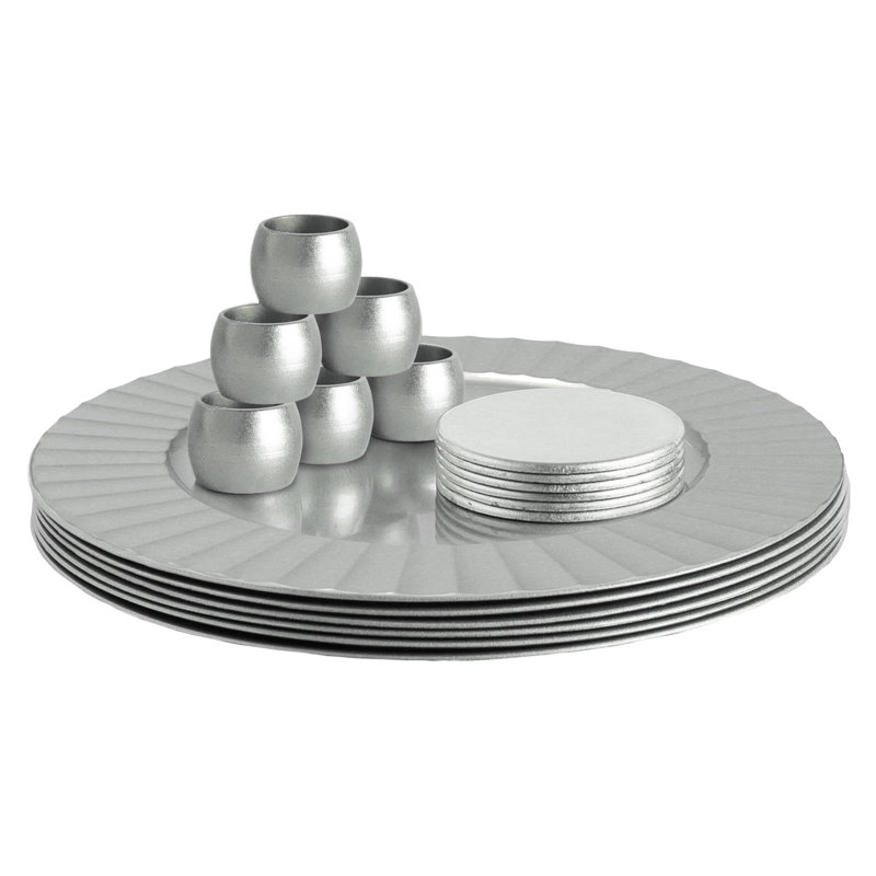 Piece Dinnerware Set, Silver