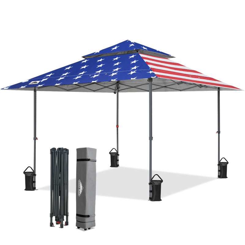Pavillon escamotable 13 pi L 13 pi. D Auvent escamotable en acier