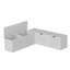 Banc de rangement en forme de L avec banc de rangement pour coin-repas et banc de coin sans dossier avec rangement pour vestiaire d'entrée, blanc