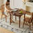 Chestnut colour Free form Solid Wood Dining table