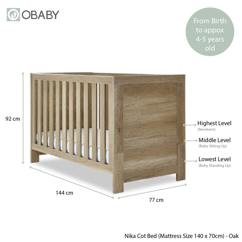 Nika Cot Bed - Oak