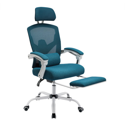 Retractable Footrest Ergonomic Swivel Office Chair