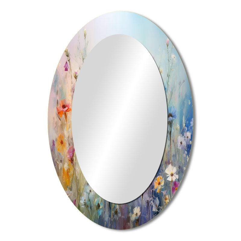 Leavens - Floral Metal Mirror, 36" x 24"