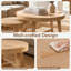 Ensemble de 2 tables basses gigognes rondes, tables de bout empilables en forme de X, tables d'appoint modernes en bois naturel pour le salon, le balcon de la chambre à coucher, mobilier d'appoint haute densité peu encombrant-133389869