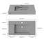 Lavabo de salle de bain rectangulaire simple 35 po en résine de pierre avec trou pour robinet-119334309