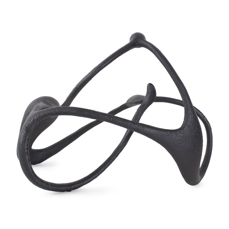 Heekin Abstract Figurines & Sculptures, 9'' H x 13'' W x 7.25'' D, Black