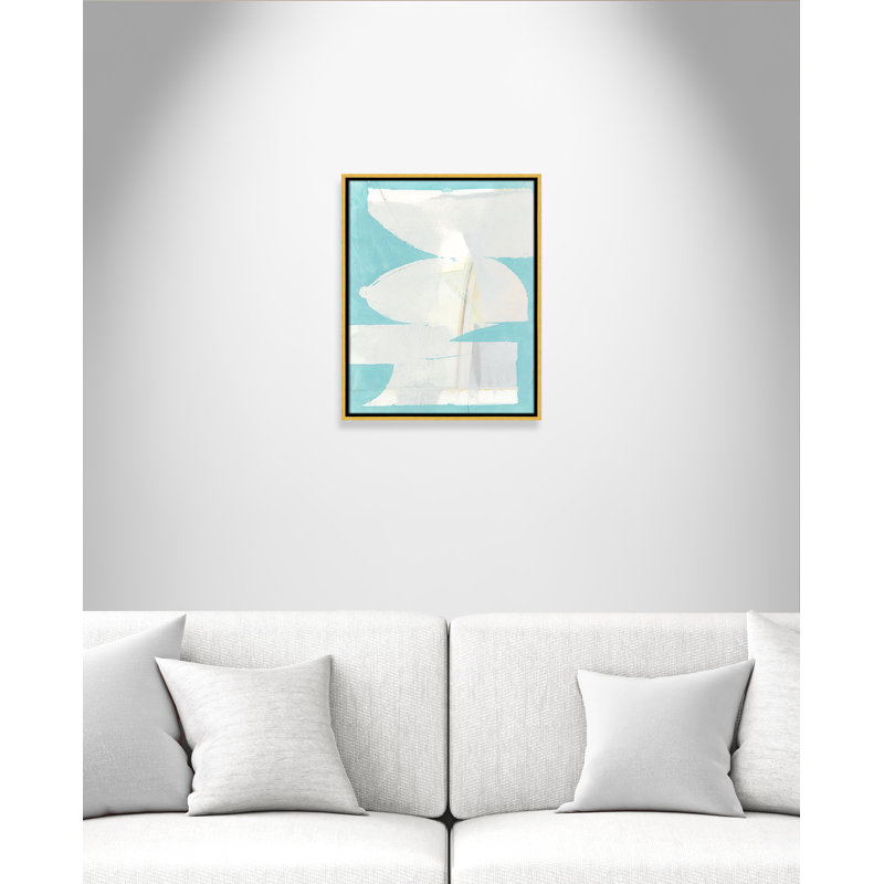 Caretha Carve I - reproduction de cadre flottant sur toile, Or, H 21,5 po x l 17,5 po x P 2 po