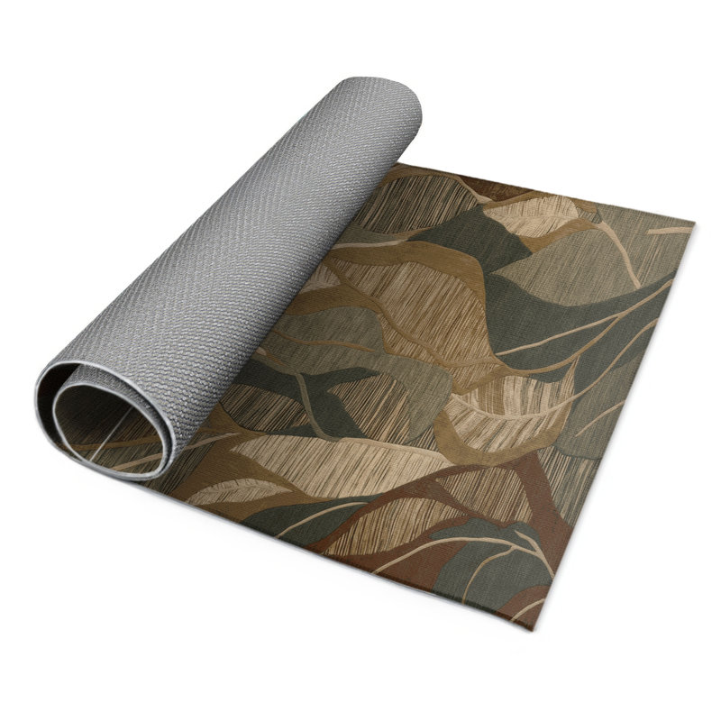 Tapis d'intérieur et d'extérieur brun Nature, Rectangle 9 pi x 12 pi