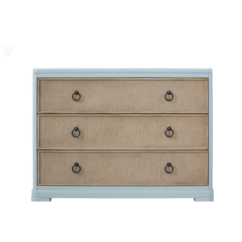 Commode 3 tiroirs avec façades en canne