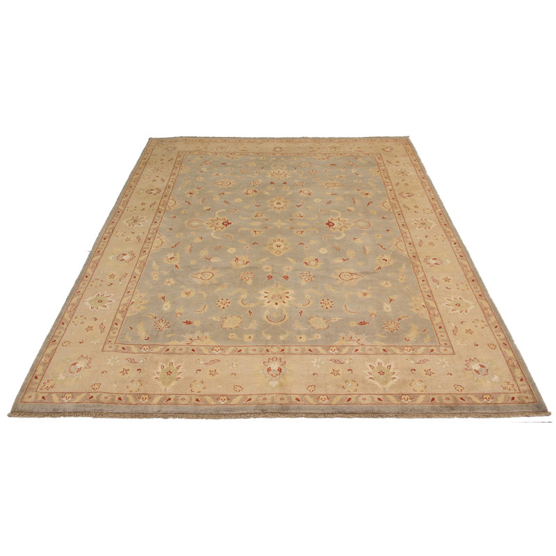 Tapis d’intérieur en laine orange/rouge 9 pi 1 po x 12 pi 2 po à la main one-of-kind-noué la 2010 ushak Gunnlog