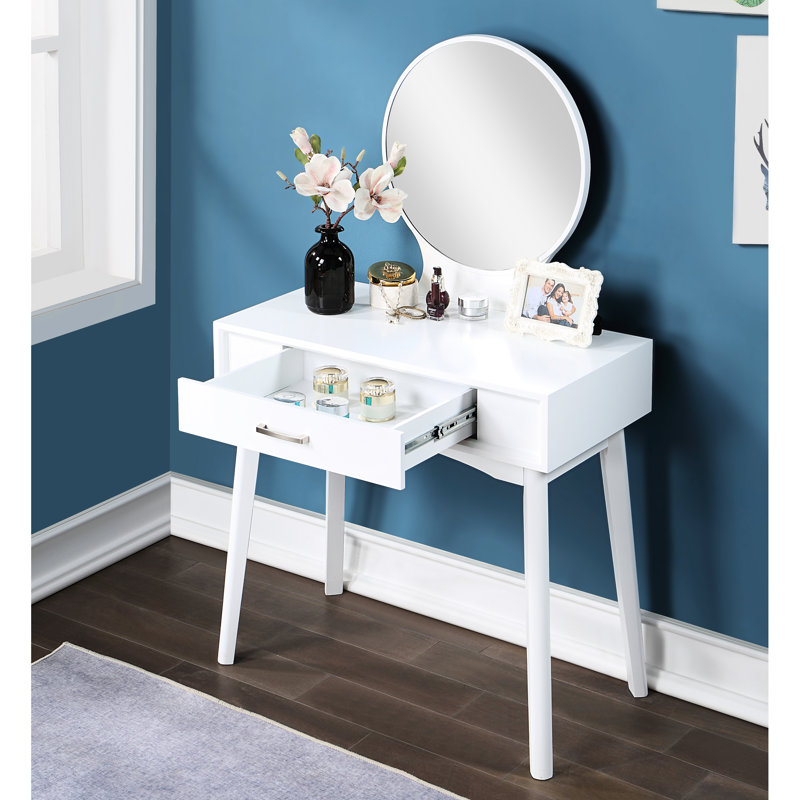 Coiffeuse et tabouret blanc moderne Modern