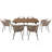 7-Piece All-Weather Patio Dining Set With Acacia Wood Tabletop And Ergonomic Chairs