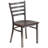 2 Pack Clear Coated Ladder Back Metal Restaurant Chair-562306497