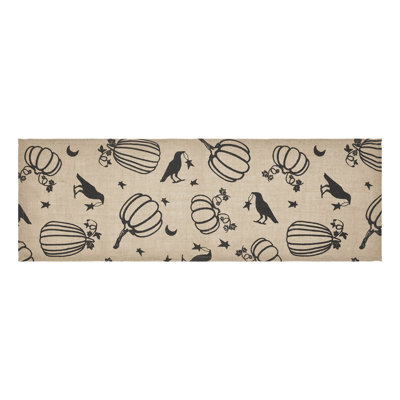 Briarden Rectangle Animal Print Halloween 100% Jute Table Runner
